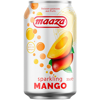 Газированный сокосодержащий напиток «Maaza» со вкусом манго, 0.33л, банка
