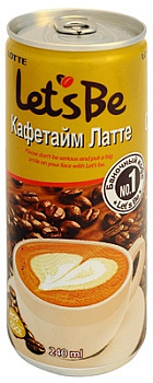 Кофейный Напиток «Lotte» Let's be Cofetime, Лотте Летс Би Кофетайм Латте  240мл ж/б