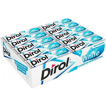 Жевательная резинка «Dirol», Перечная Мята, 13.6г x 30шт.