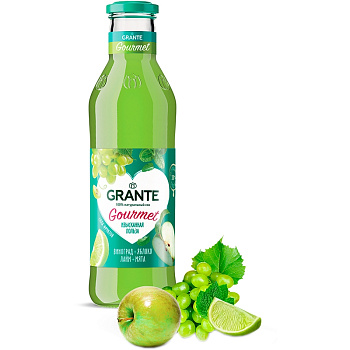 Сок GRANTE Виноград - Яблоко - Лайм - Мята, 0.75л, стекло