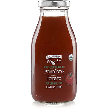 Сок Galvanina томатный 100% Pomodoro, 250 мл, 12 шт/уп, стекло