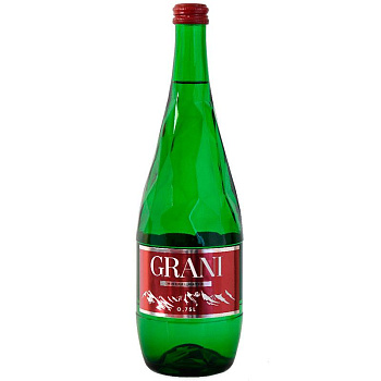 Минеральная вода Grani, Грани 0.75 л, газ, стекло