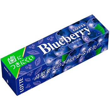 Жвачка «Lotte» Blueberry, Лотте Голубика (пластинки), 31г.