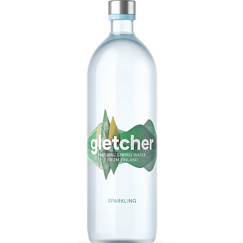 Минеральная родниковая вода «Gletcher», Глетчер 0.75л, с газом, стекло