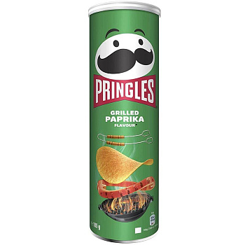 Чипсы «Pringles» Grilled Paprika, Принглс Гриль Паприка 185г, банка