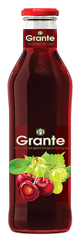 Сок GRANTE виноградно-черешневый 0.75л, стекло