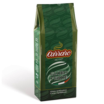 Unicum Кофе зерновой Carraro Globo Verde 1кг, 50/50 %