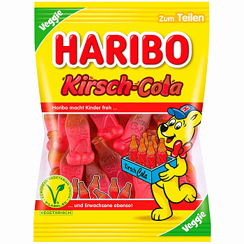Мармелад «Haribo» Kirsch - Cola (Vegan), Харибо Кирсч - Кола, (Вишня), 175гр