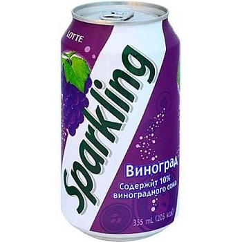 Сокосодержащий газированный напиток "Sparkling" Виноград 355мл ж/б