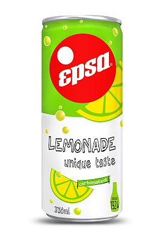 Сокосодержащий газированный напиток «Epsa» Lemonade, Эпса Лимонад 0.33л, банка