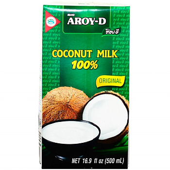Кокосовое молоко «Aroy-D», Арой Д, 0.5л, tetra pac