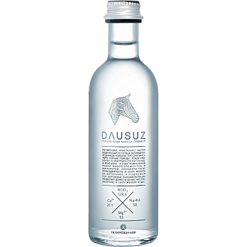 Вода Dausuz, Даусуз 0,275 л, 20 шт/уп, c газом, стекло
