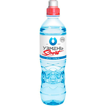 Минеральная артезианская вода «Узмень», 0.5л, Спорт без газа, пэт