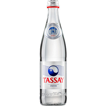 Минеральная вода «Tassay», Тассай 0.5л, без газа, стекло