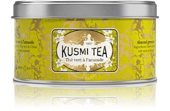 Kusmi tea Almond Green Tea / Миндальный зеленый чай Банка, 125гр.