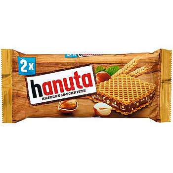 Вафельное печенье «Hanuta» haselnuss - schnitte, Ханута Фундук  44гр.