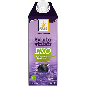 Органический Сок «Nordic Crown» Черная Смородина 0.75л, tetra pak