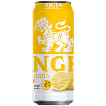 Напиток газированный  «Singha» Lemon Soda, Сингха Лимон Сода без сахара, 0.33л, банка