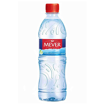 Минеральная вода Mever 0,5 л без газа, ПЭТ, 12 шт/уп