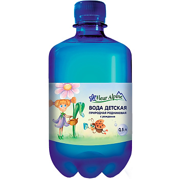 Вода детская питьевая «Fleur Alpine», Флёр Альпин, 0.5л, без газа, пэт