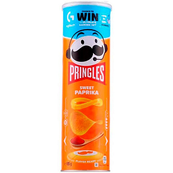 Чипсы «Pringles» Sweet Paprika, Принглс Сладкая Паприка 185г, банка