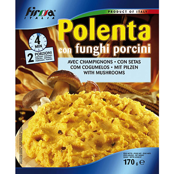 Полента с грибами «Firma Italia» Polenta Con Funghi Porcini, Фирма Италия, 170гр, пакет