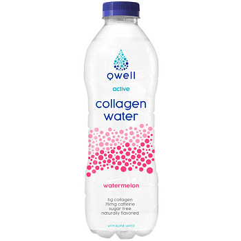 Напиток безалкогольный негазированный «Qwell Collagen Water» со вкусом арбуза 0.5л, пэт