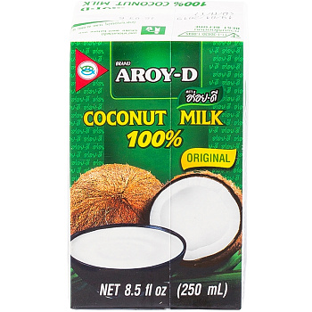 Кокосовое молоко «Aroy-D», Арой Д, 0.25л, tetra pac