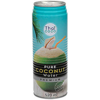 100% Кокосовая вода «Thai Coco», 0.52л, ж/б