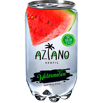 Напиток «Aziano» Watermelon, Арбуз 0.35л с газом, пэт