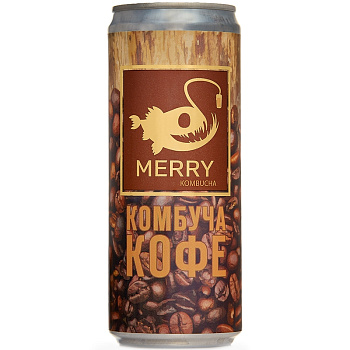 Безалкогольный Напиток Merry Kombucha, Кофе 0.33л, ж/б