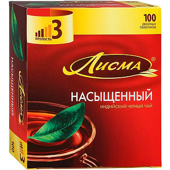 Чай «Лисма» Насыщенный 100 пакетиков
