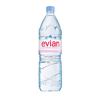 Минеральная вода без газа Evian Эвиан 1,5 л. 8 шт/уп Пластик