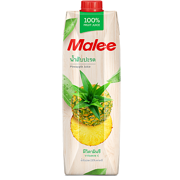 Сок Malee Pineapple Juice, Мали Ананас 100% 1л. тетрапак (12шт)