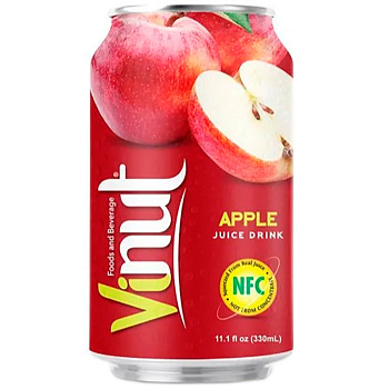 Напиток сокосодержащий Vinut Apple, Винут Яблоко 0,33 л, 24 шт/уп
