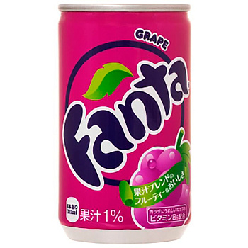 Газированный напиток «Fanta Grape», Фанта Виноград 0.16л, ж/б (Япония)