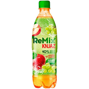 Напиток Knjaz Milos "Remix Knjaz" с яблочным и виноградным соком 0,5 л ПЭТ
