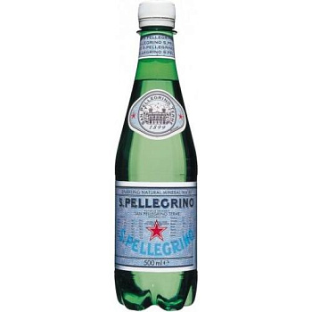 Минеральная вода с газом S.Pellegrino, Сан Пеллегрино 0.5 л, 24 шт/уп, пластик
