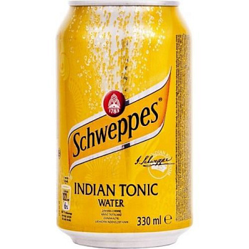 Газированный напиток Schweppes Indian Tonic, Швепс Индиан Тоник 330мл ж/б