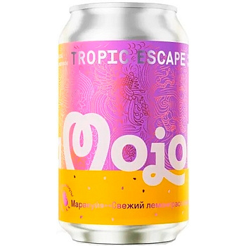 Напиток «Mojo Botanica» Tropic Escape, Моджо Ботаника Тропик Эскейп, Маракуйя, Свежий Лемонграсс, Мята 0.33л, банка