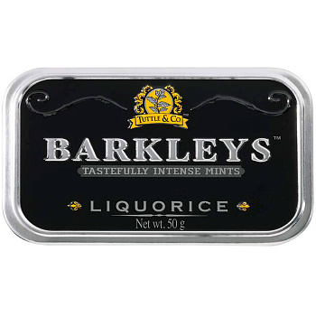 Леденцы «Barkleys» Liquorice, Барклайс Лакрица, 50гр.