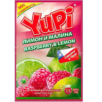 Напиток растворимый Yupi Малина Лимон 12 гр, 24 шт/уп