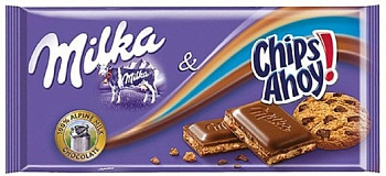 Шоколад «Milka», Сhips Ahoy, Милка Чипс Ахой 100гр.