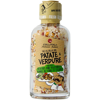 Приправа «Collitali» Bottiglia Vetro fvf Piccolo Dispenser Patate e Verdure, Смесь для овощей с дозатором, 92гр