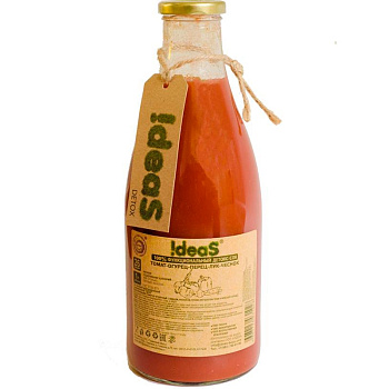 Детокс Cок «Ideas» Томат, Огурец, Перец, Лук, Чеснок, 1л, стекло