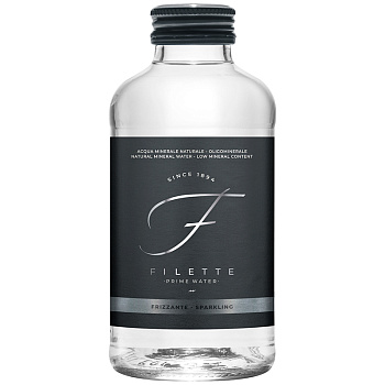 Минеральная природная вода «Aсqua Filette» Frizzante, Аква Филетт Фризанте 0.47л, с газом, стекло