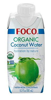 Органическая кокосовая вода "FOCO" 330 мл