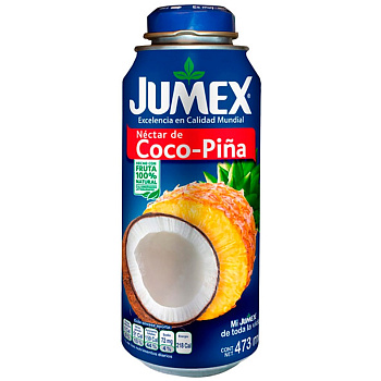 Нектар Jumex Coco-Pina, Джумекс Кокос Ананас 0.473л, алюминиевая бутылка