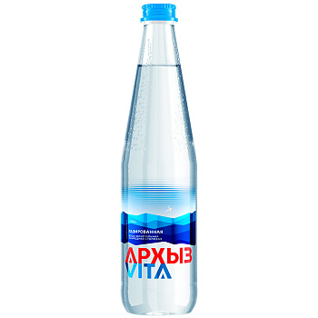 Минеральная Вода «Архыз Vita» 0.5л, стекло, с газом