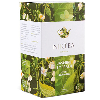 Пакетированный чай Жасмин Эмеральд, Jasmine Emerald Niktea 25х2г.